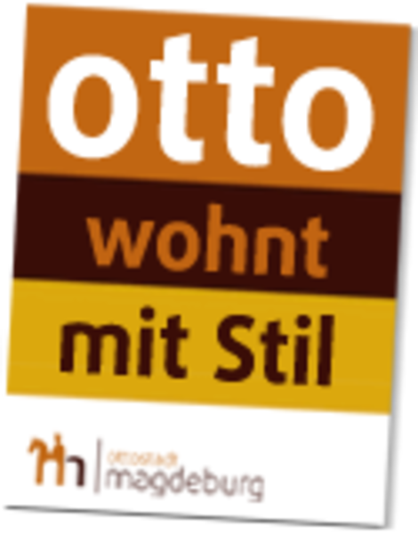 Werbe-Badge „otto wohnt mit Stil" – Ottostadt Magdeburg